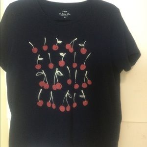 J Crew Black Cherry Tee Shirt